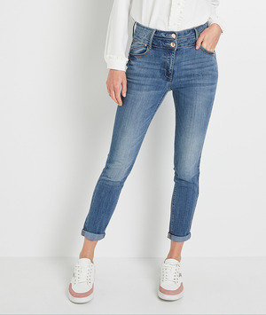 Jean raccourci taille haute HANOI femme STONE