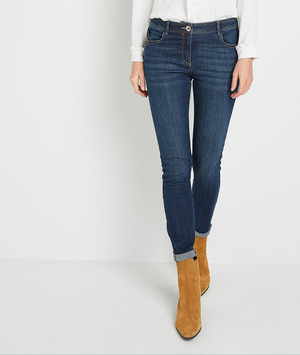 Jean slim raccourci femme DARK STONE