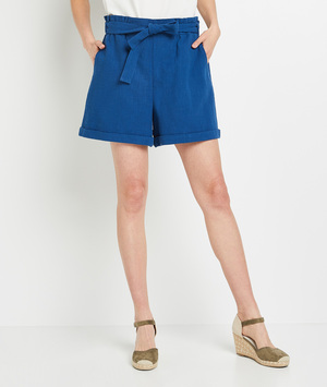 Short paperbag femme BLEU
