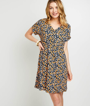 Robe imprimée femme NOIR