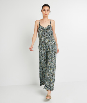 Combinaison longue imprimé femme VERT