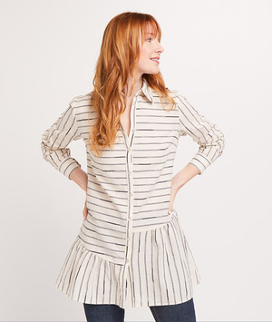 Tunique asymétrique rayée femme MARINE