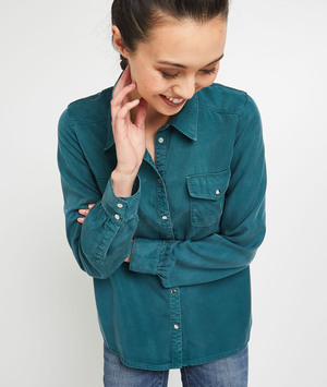 Chemise en tencel femme VERT