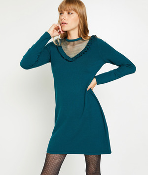 Robe pull femme VERT