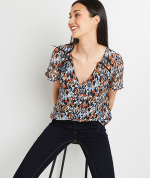 Blouse imprimé ethnique femme MULTICOULEUR