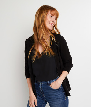 Gilet à capuche femme NOIR