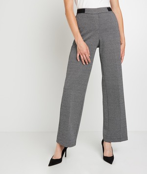 Pantalon large en maille femme NOIR