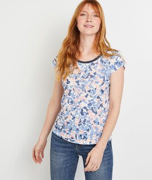 Tshirt imprimé femme BLEU