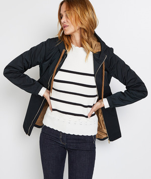 Parka légère à capuche femme NOIR