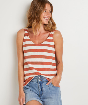 Débardeur rayé femme TERRACOTTA