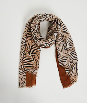 Etole imprimé zèbre femme CAMEL