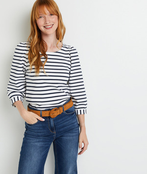 T-shirt manches 3/4 femme BLANC