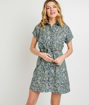 Robe chemisier femme VERT