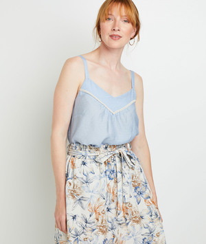 Débardeur femme BLEU CLAIR
