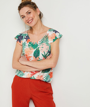 T-shirt imprimé femme MULTICOULEUR