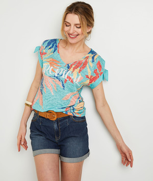 T-shirt manches courtes femme VERT