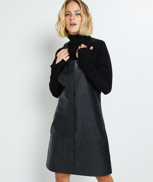 Robe en simili femme NOIR