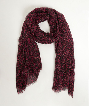 Etole imprimé fleuri femme ROSE