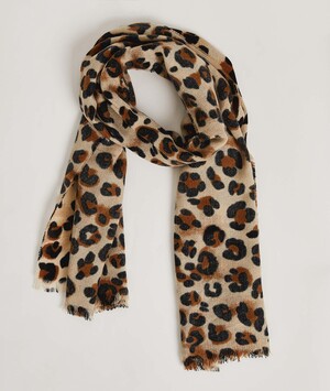 Etole imprimé guépard femme BEIGE