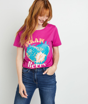 T-shirt manches courtes femme FUSHIA