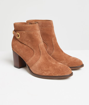 Bottines en daim femme CAMEL