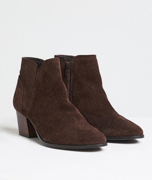 Bottines en daim femme MARRON