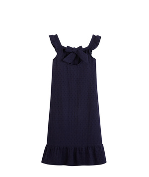 Robe à bretelles unie enfant MARINE