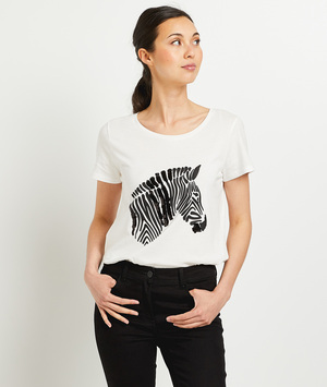 T-shirt col rond femme ECRU