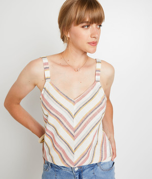 Débardeur en lin femme MULTICOULEUR