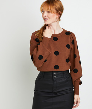 Pull à pois femme CAMEL