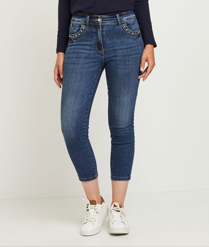 Jean slim raccourci femme DARK STONE