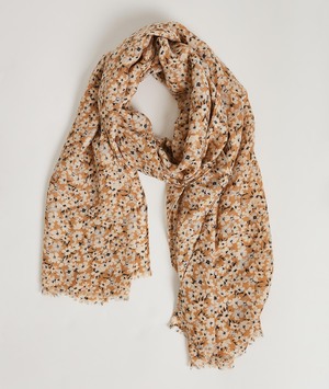 Etole imprimé fleuri femme BEIGE