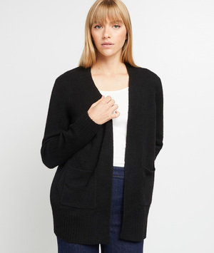 Gilet long femme NOIR
