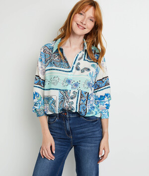 Chemise satinée femme IMPRIME