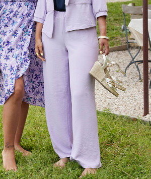 Pantalon fluide femme VIOLET CLAIR