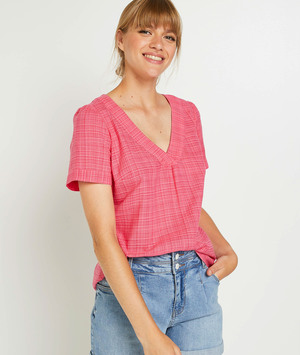 Blouse manches courtes femme ROSE