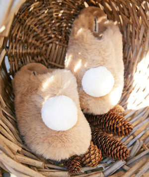 Pantoufles en fausse fourrure femme BEIGE