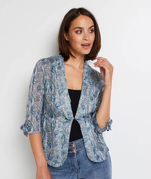 Veste imprimée femme BLEU