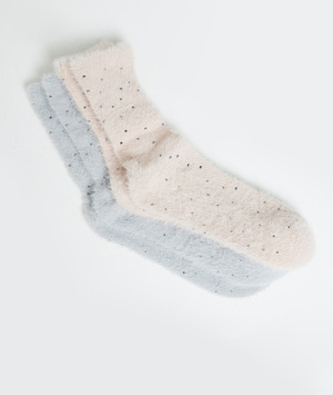 Lot de chaussettes mi-hautes femme ROSE PALE