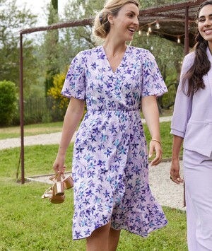 Robe midi femme VIOLET CLAIR