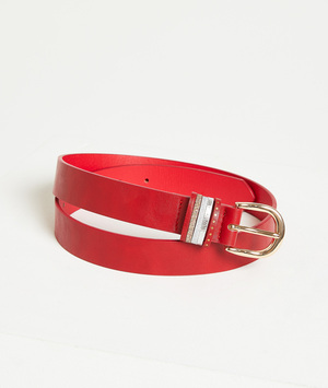 Ceinture à passants multicolores femme ROUGE
