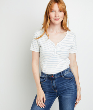 T-shirt manches courtes femme BLANC
