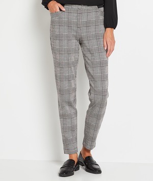 Pantalon en mailleà carreau femme NOIR
