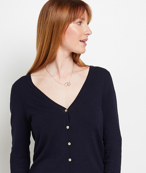 Gilet col V femme MARINE