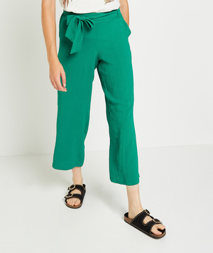 Pantalon large femme VERT