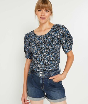 T-shirt imprimé fleuri femme IMPRIME