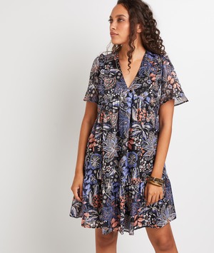 Robe imprimée femme NOIR