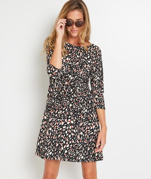 Robe imprimée femme NOIR