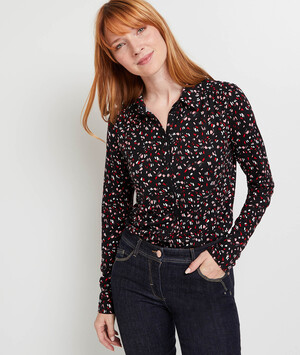 Chemisier en maille femme NOIR