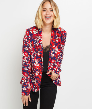 Blazer imprimé femme ROUGE